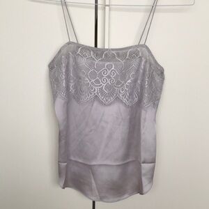 Cotton candy silk lace tank